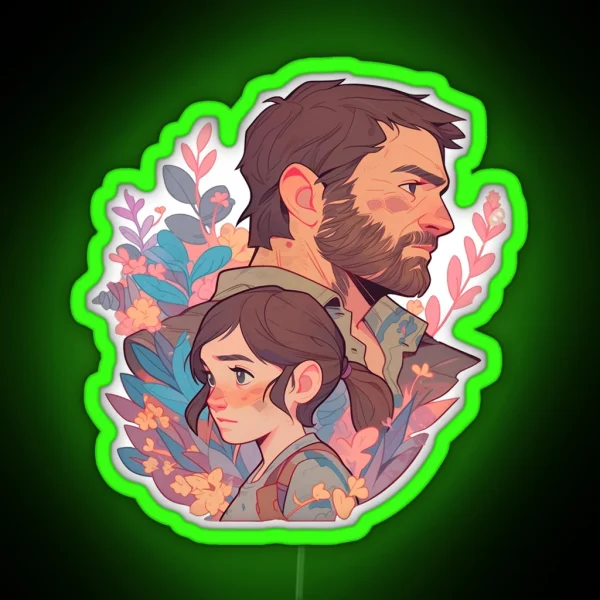 Ellie And Joel From Last Of Us RGB Neon Sign