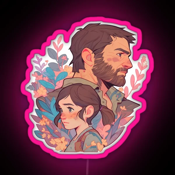 Ellie And Joel From Last Of Us RGB Neon Sign