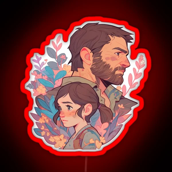 Ellie And Joel From Last Of Us RGB Neon Sign