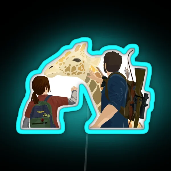 Ellie And Joel Ft The Girafe RGB Neon Sign