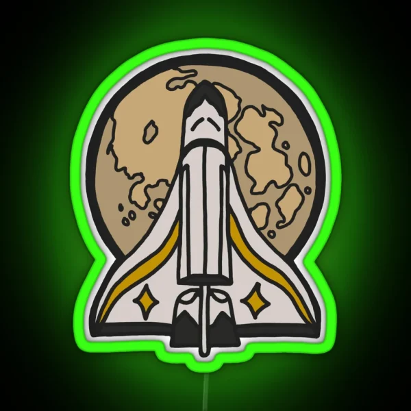 Ellie Spaceship Pin Last Of Us Part 2 RGB Neon Sign