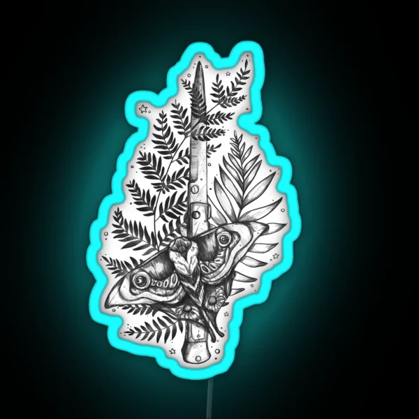 Ellie Tattoo And Knife Black Version RGB Neon Sign