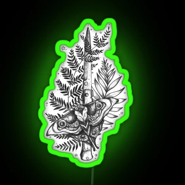 Ellie Tattoo And Knife Black Version RGB Neon Sign
