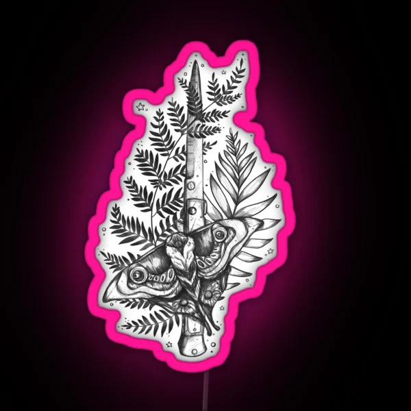 Ellie Tattoo And Knife Black Version RGB Neon Sign