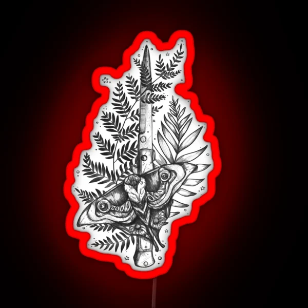 Ellie Tattoo And Knife Black Version RGB Neon Sign