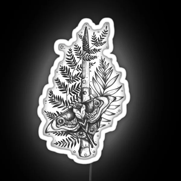 Ellie Tattoo And Knife Black Version RGB Neon Sign