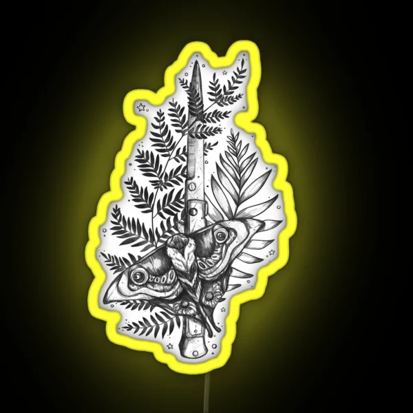 Ellie Tattoo And Knife Black Version RGB Neon Sign