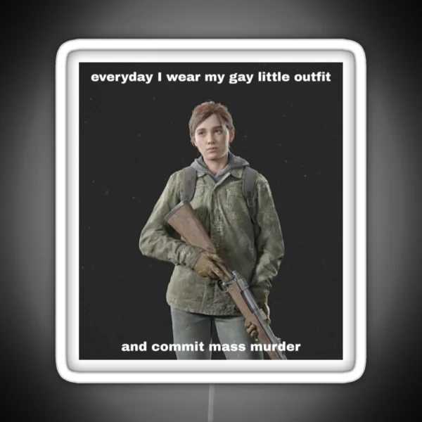 Ellie Williams Gay Meme RGB Neon Sign