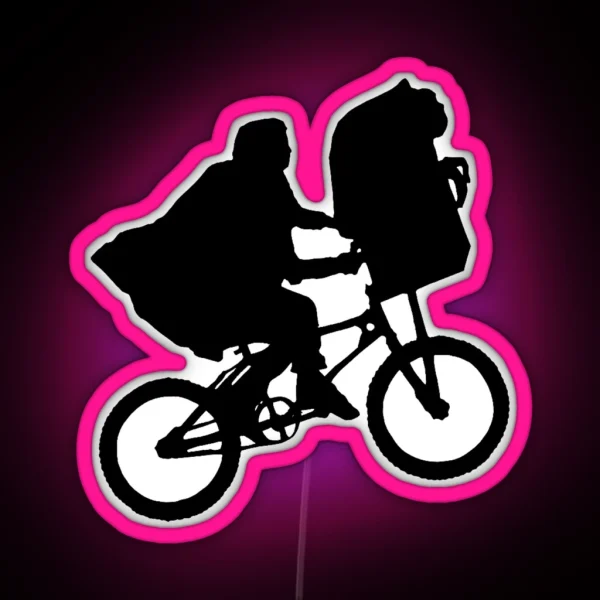 Elliot And ET Bicycle RGB Neon Sign