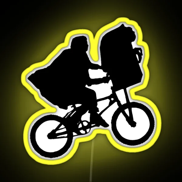 Elliot And ET Bicycle RGB Neon Sign