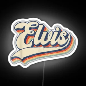 Elvis Name Personalized Vintage Retro RGB Neon Sign