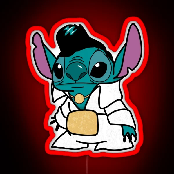 Elvis Stitch RGB Neon Sign