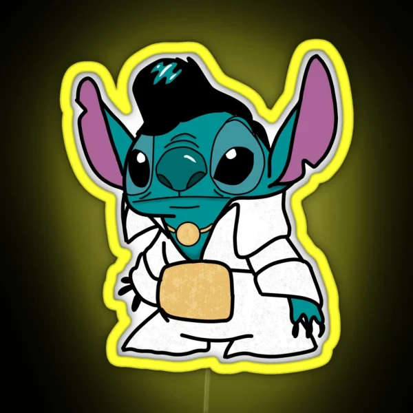 Elvis Stitch RGB Neon Sign