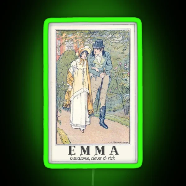 Emma Jane Austen Tarot Card RGB Neon Sign