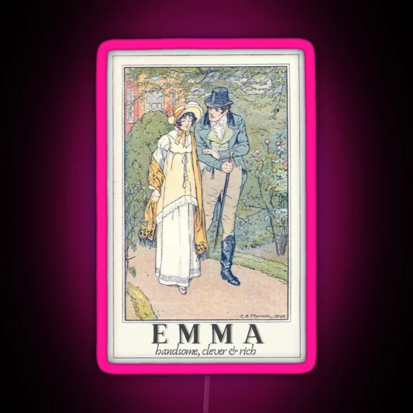 Emma Jane Austen Tarot Card RGB Neon Sign