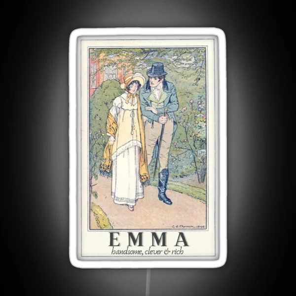 Emma Jane Austen Tarot Card RGB Neon Sign
