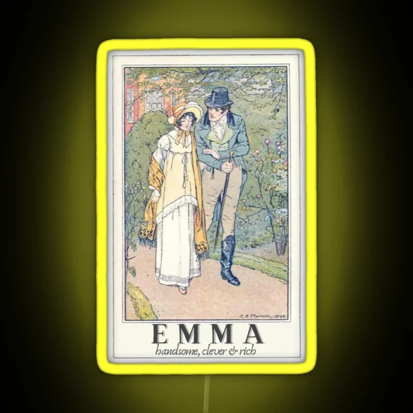 Emma Jane Austen Tarot Card RGB Neon Sign