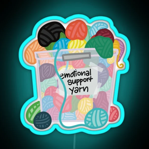 Emotional Support Yarn RGB Neon Sign