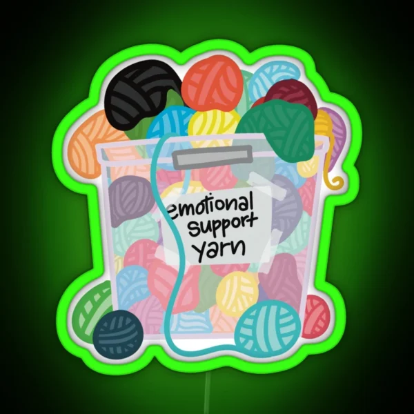 Emotional Support Yarn RGB Neon Sign