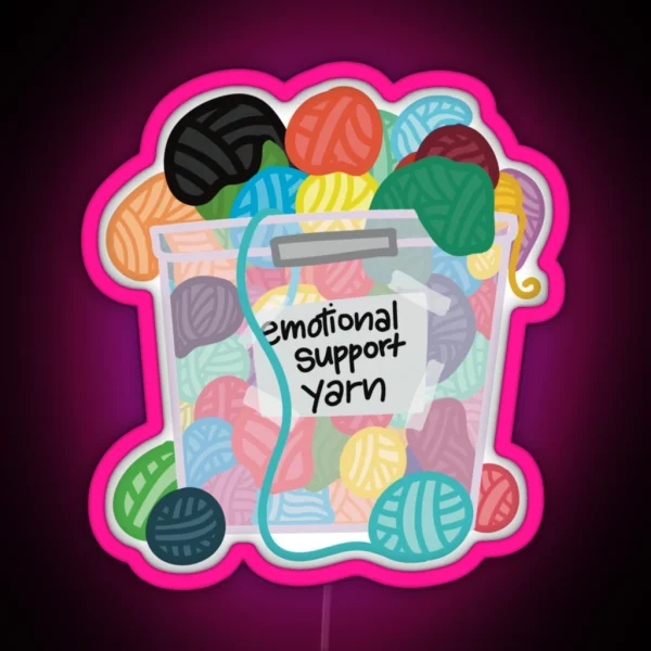 Emotional Support Yarn RGB Neon Sign