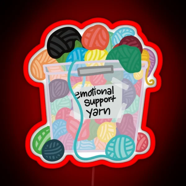 Emotional Support Yarn RGB Neon Sign