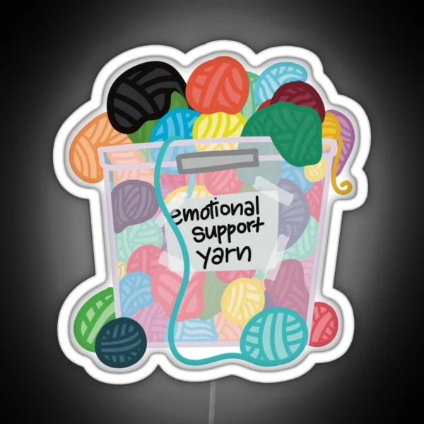 Emotional Support Yarn RGB Neon Sign