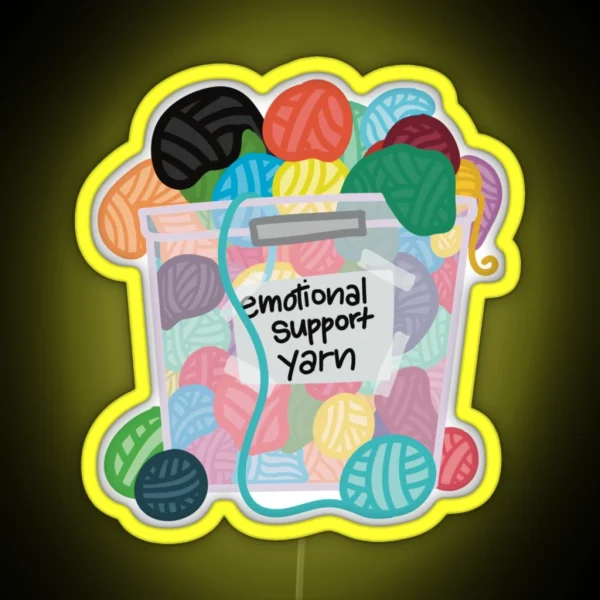 Emotional Support Yarn RGB Neon Sign