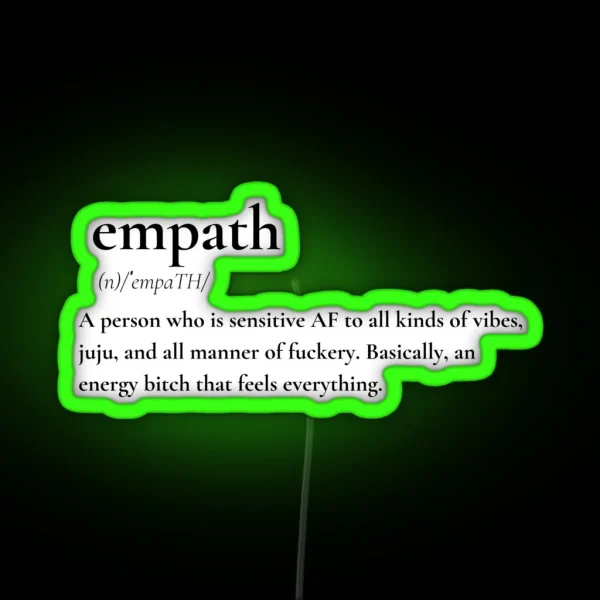 Empath Funny Definition RGB Neon Sign