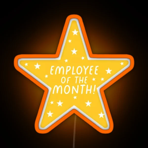 Employee Of The Month Funny RGB Neon Sign