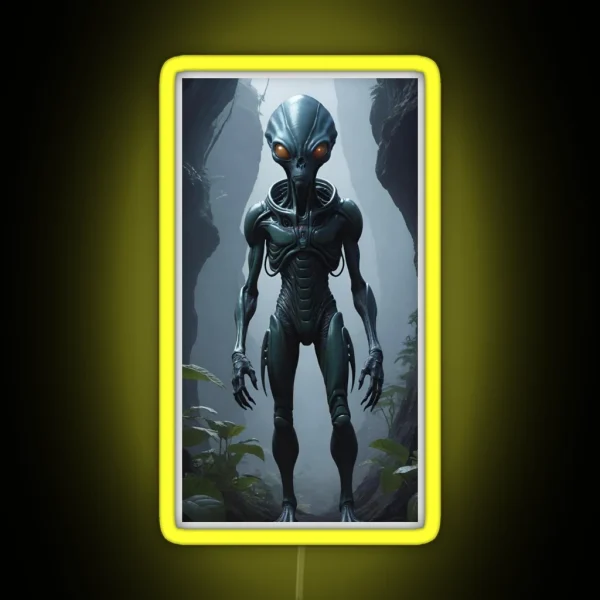 Encounter Locked Gaze With The Alien Observer RGB Neon Sign