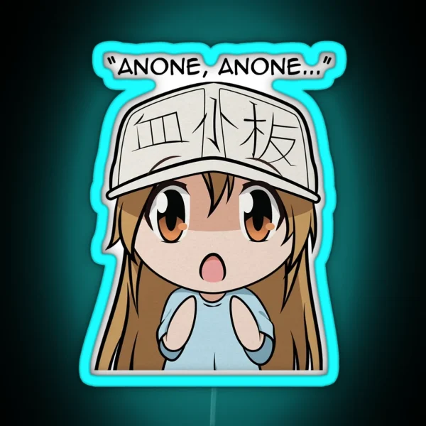 Endowed Beauty Platelet Chan Shop Manager Cute Platelet RGB Neon Sign