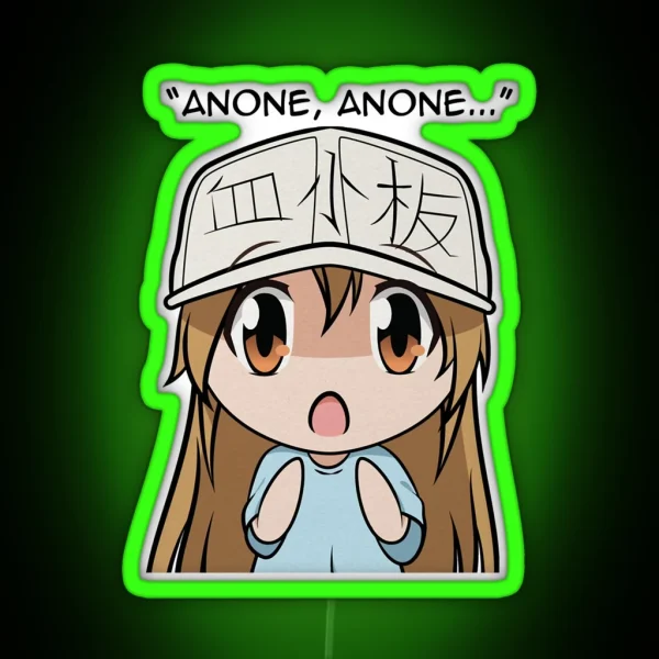 Endowed Beauty Platelet Chan Shop Manager Cute Platelet RGB Neon Sign