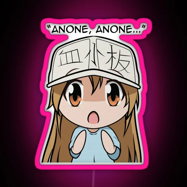 Endowed Beauty Platelet Chan Shop Manager Cute Platelet RGB Neon Sign
