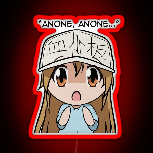 Endowed Beauty Platelet Chan Shop Manager Cute Platelet RGB Neon Sign