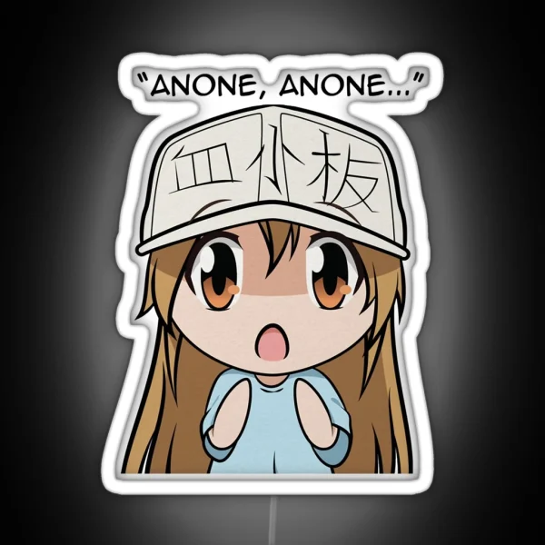 Endowed Beauty Platelet Chan Shop Manager Cute Platelet RGB Neon Sign