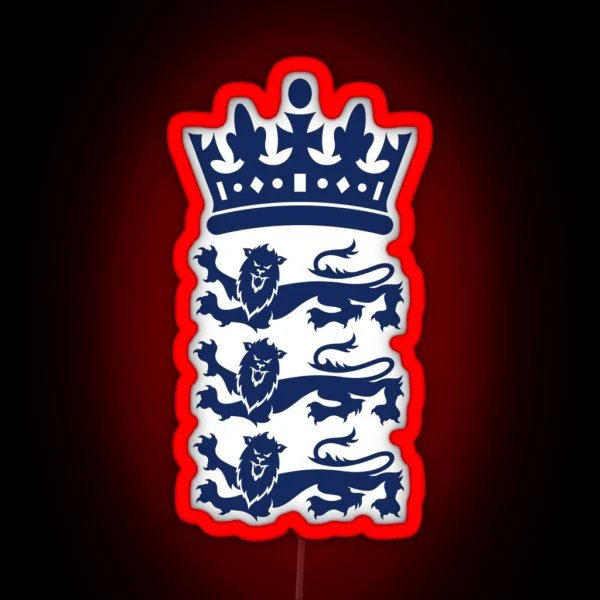 England Cricket Team Logo RGB Neon Sign