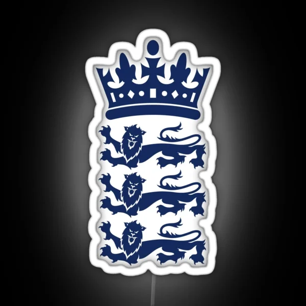 England Cricket Team Logo RGB Neon Sign