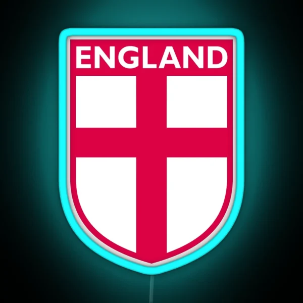 ENGLAND CROSS COAT OF ARMS BY SUBGIRL RGB Neon Sign