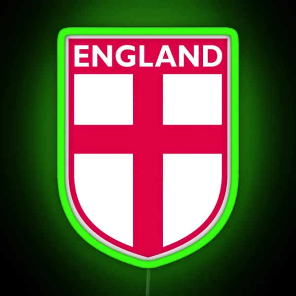 ENGLAND CROSS COAT OF ARMS BY SUBGIRL RGB Neon Sign