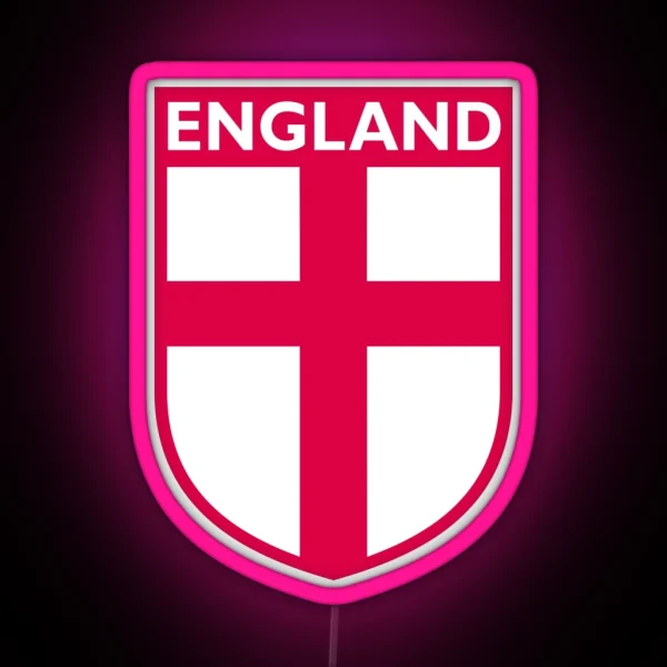 ENGLAND CROSS COAT OF ARMS BY SUBGIRL RGB Neon Sign