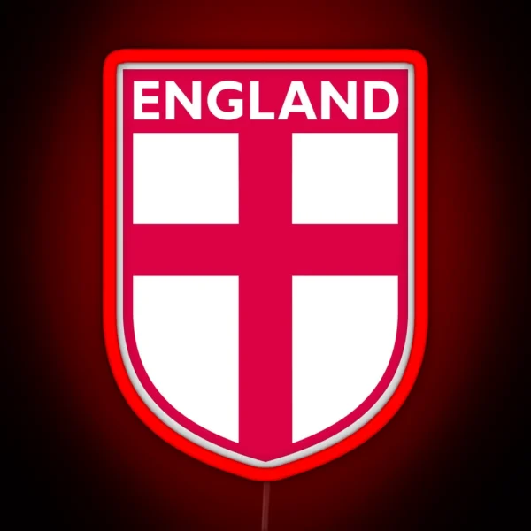 ENGLAND CROSS COAT OF ARMS BY SUBGIRL RGB Neon Sign