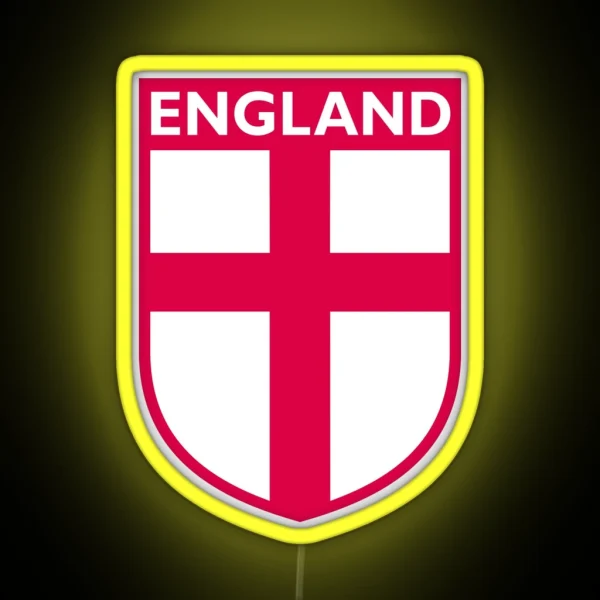 ENGLAND CROSS COAT OF ARMS BY SUBGIRL RGB Neon Sign