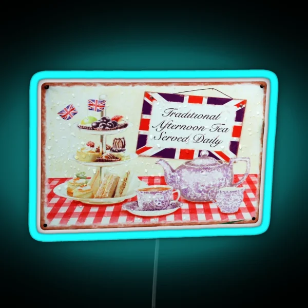 English Afternoon Tea RGB Neon Sign