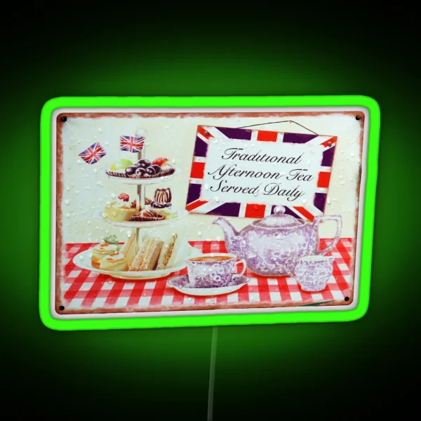 English Afternoon Tea RGB Neon Sign