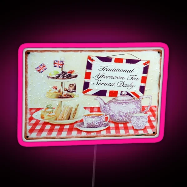 English Afternoon Tea RGB Neon Sign