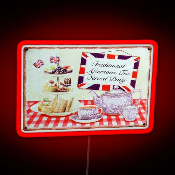 English Afternoon Tea RGB Neon Sign