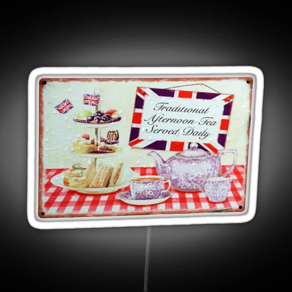 English Afternoon Tea RGB Neon Sign