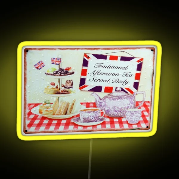 English Afternoon Tea RGB Neon Sign