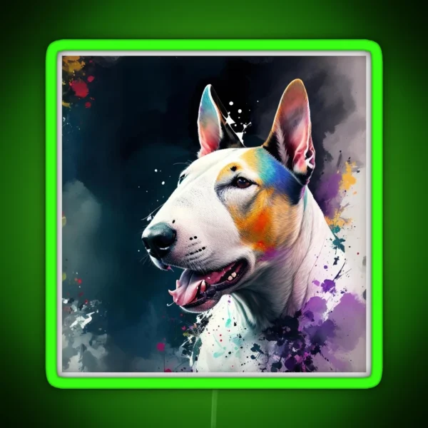 English Bull Terrier RGB Neon Sign