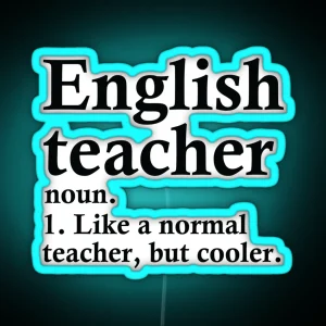 English Teacher Definition RGB Neon Sign